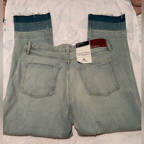 NWT Ralph Lauren high rise straight ankle comfort stretch denim jeans. - Picture 2 of 4